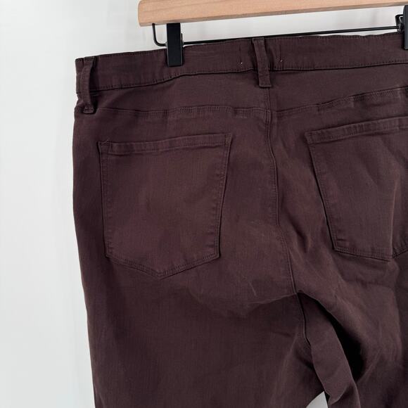 Pistola Jeans SZ 20W Java Brown High Rise Ankle Skinny NWT Button Fly Plus Curvy - Picture 12 of 16